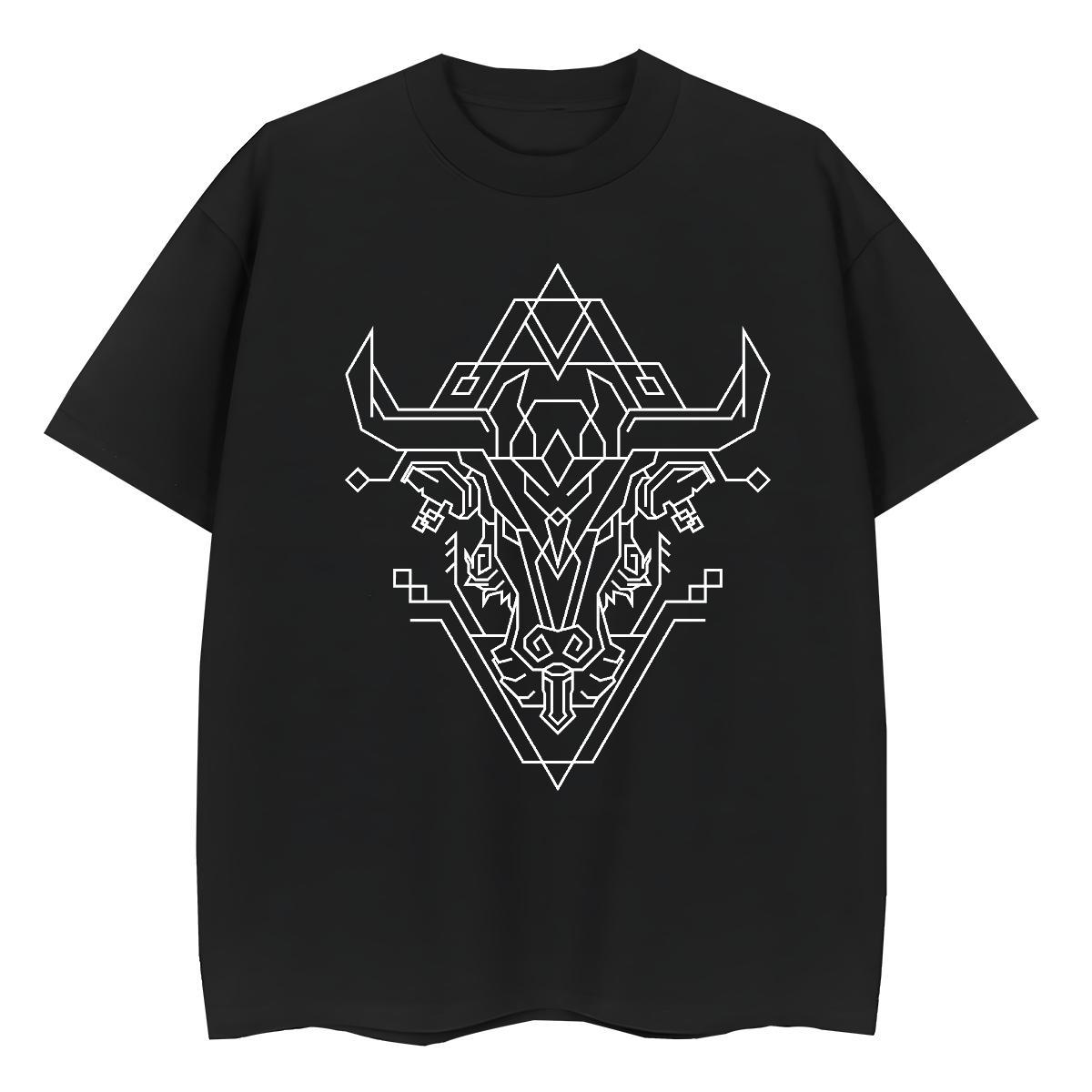 Unisex Women Tees 230g Pure Cotton Lines Summer Casual T-Shirts Breathable Anime Polos