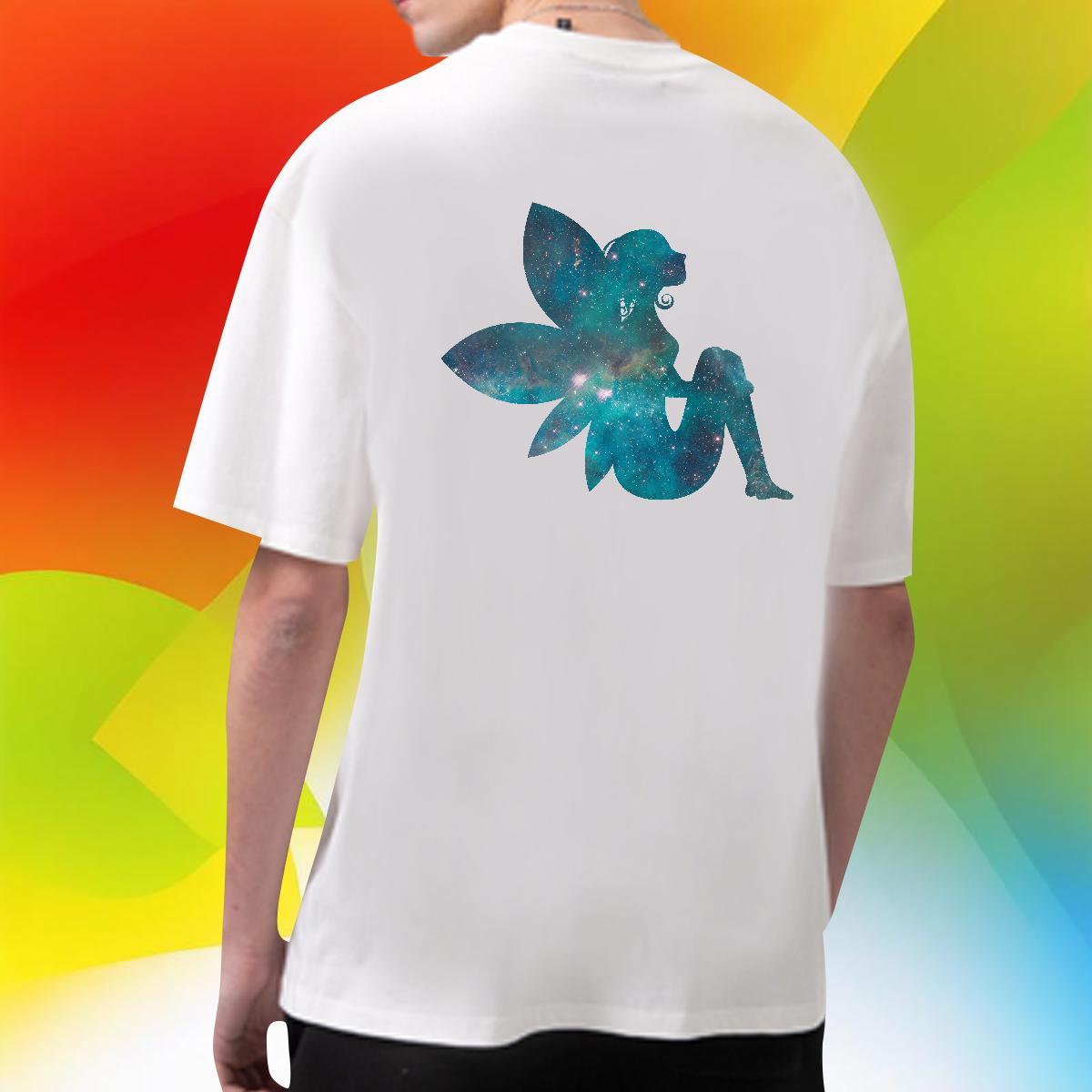 Unisex T Shirt For Man 230g Cotton portrait Street Floral Print Breathable Crew Neck Tshirt for Man Woman Customized Tops Shirt