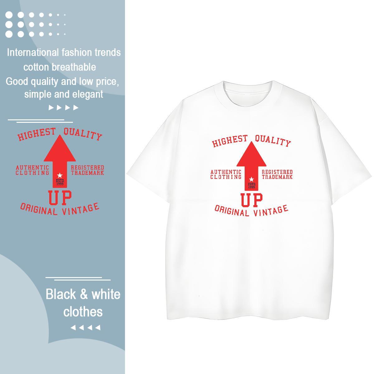 Popular Women Tees 230g Cotton letter Hip Hop Street T-Shirts Crew Neck Custom Printed Tops Shirt