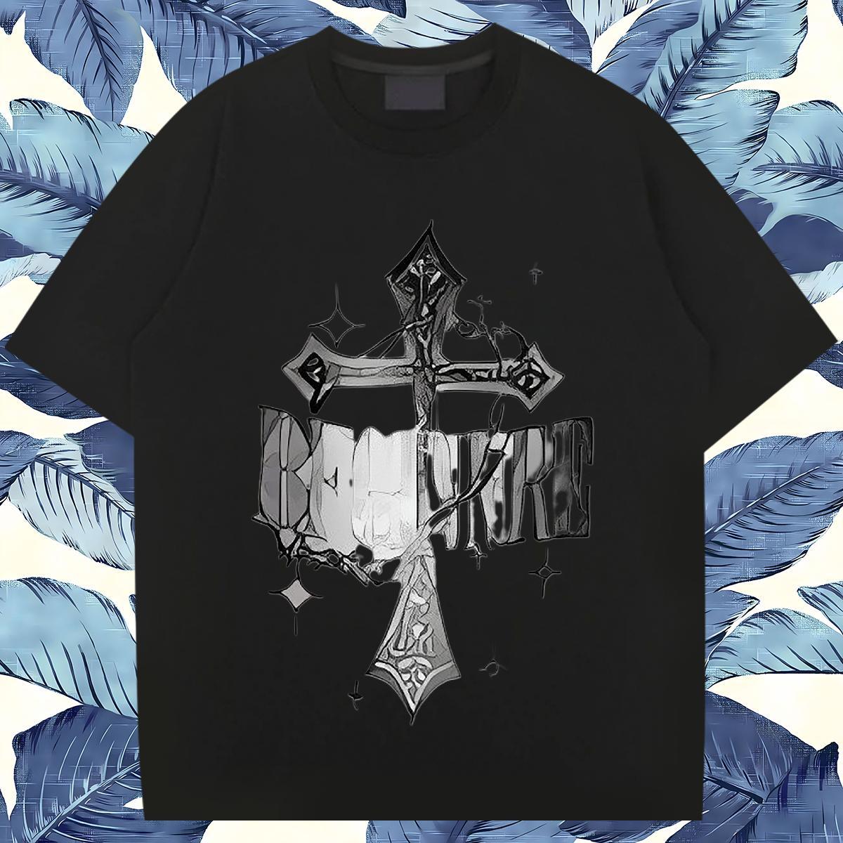 Unisex Man T Shirts 230g Cotton The Cross Street Custom Print Plus Size Crew Neck Breathable Men Tshirts Wholesale Tees Shirts