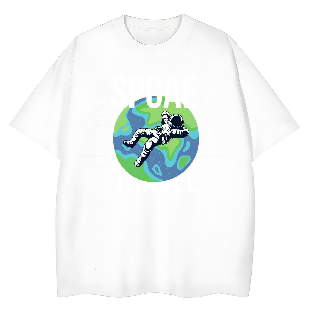 Designer Nice Unisex Tshirts 100% Cotton 230g universe Casual Daily Wear T Shirts Women Short sleeve Soft Skull Top Shirts