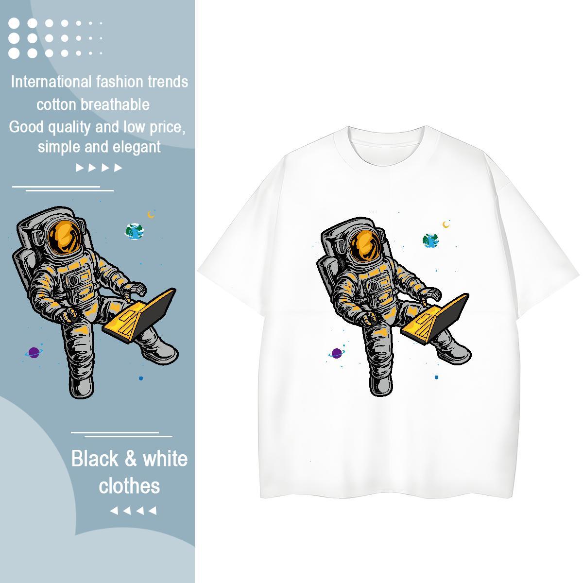 Popular Womens Tshirts 100% Cotton 230g universe Outdoor Womens T Shirts Short sleeve Soft Skull Clothes