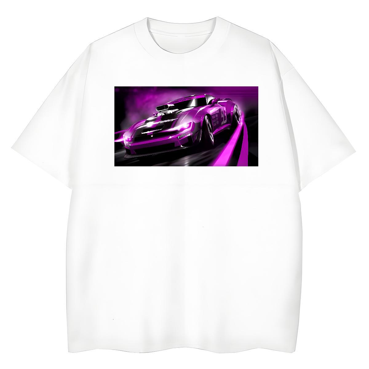 Cool Design T-Shirts for Men 230g Cotton car Street Anime Print Breathable Mens Tshirts Designer Fashion Clothings