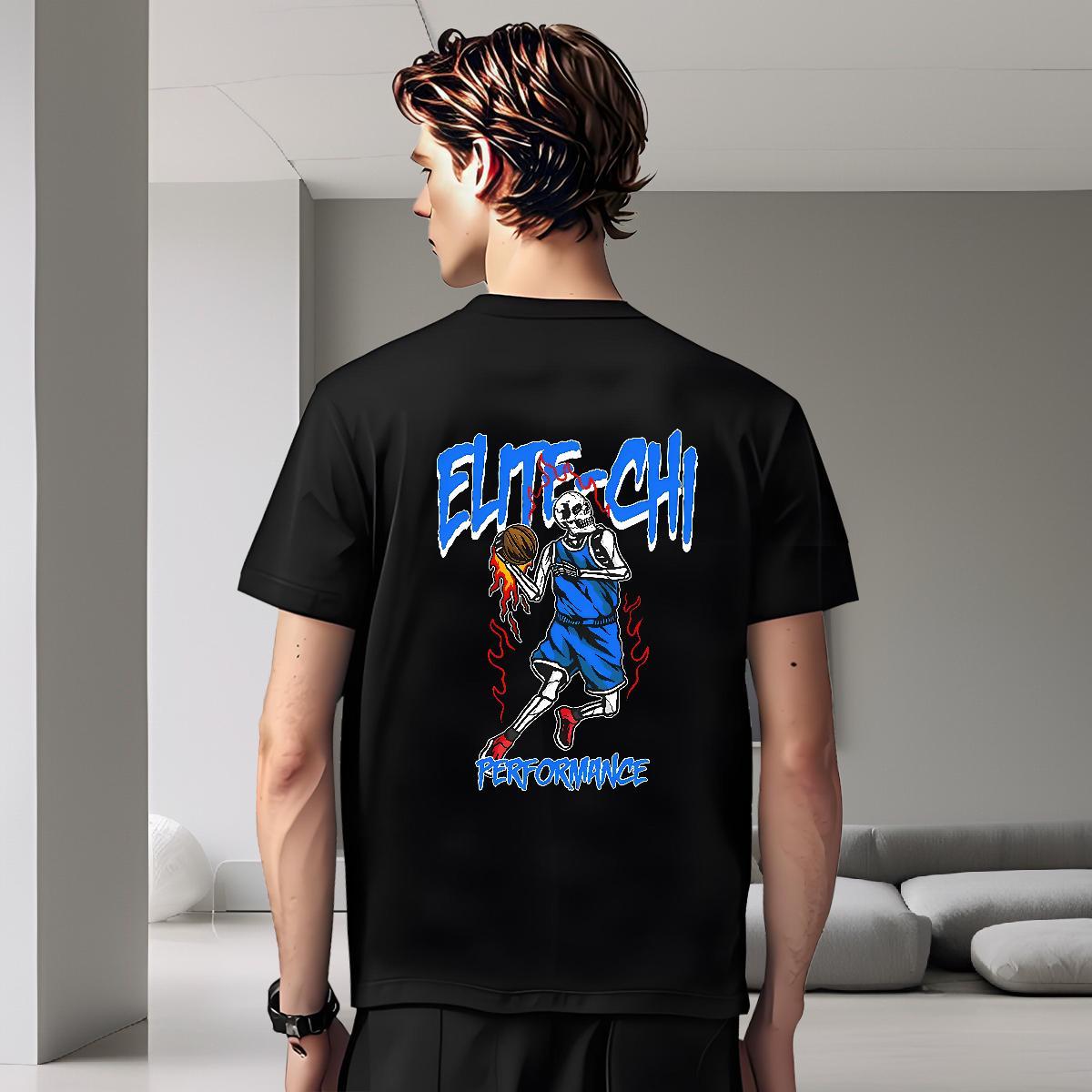 Comfortable Men T Shirts 100% Cotton 230g skull Street Custom Big Size Round Neck Short Sleeve Tshirt for Man Woman Fashion Clothes
