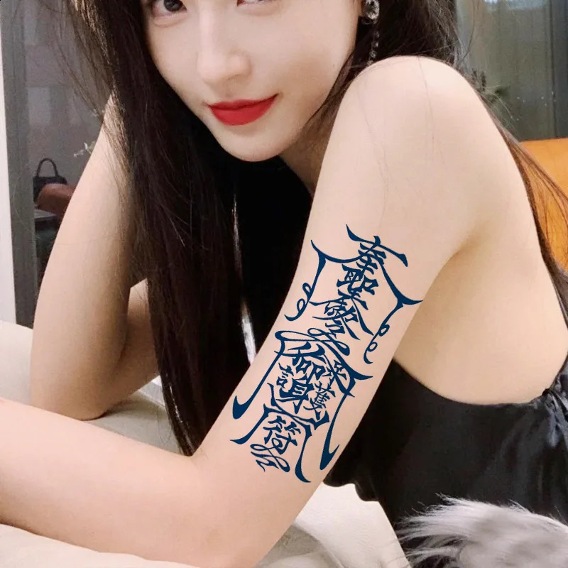 Juice Ink Tattoo Body Art Durable Waterproof Temporary Tattoo Stickers Scorpion Snake Tattoo Arm Fake Sun Tattoo 240823