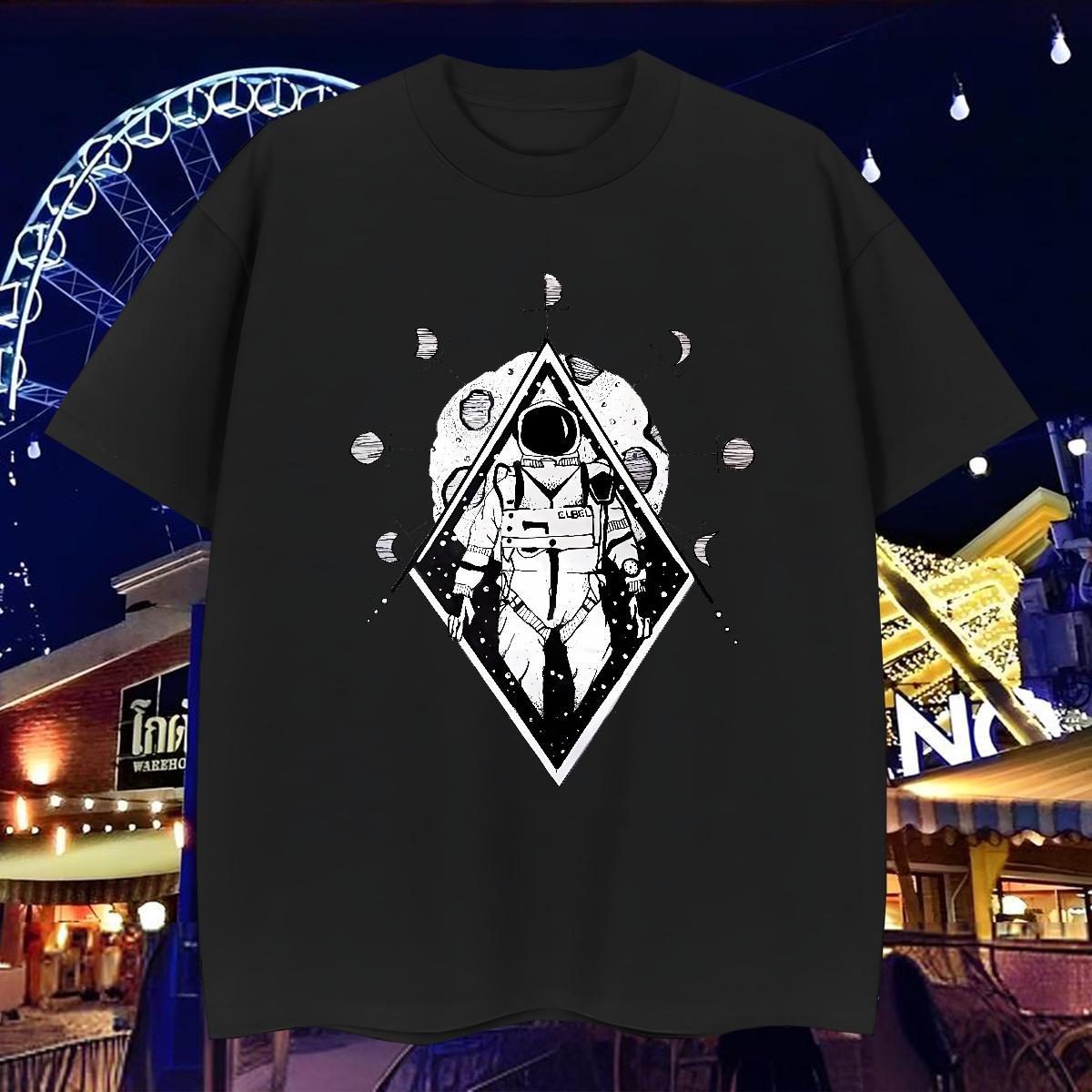Classic T shirt 230g 100% Cotton eye of the devil Casual Graphic Short Sleeve O-Neck Mens Tshirts Stylist Tops