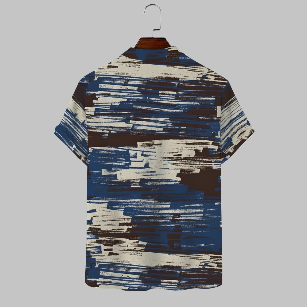 Style Spring Autumn Mens Loose Long Sleeve 3D Print t-Shirt Casual watercolor Business/Casual Collar T Shirt Tops 240824