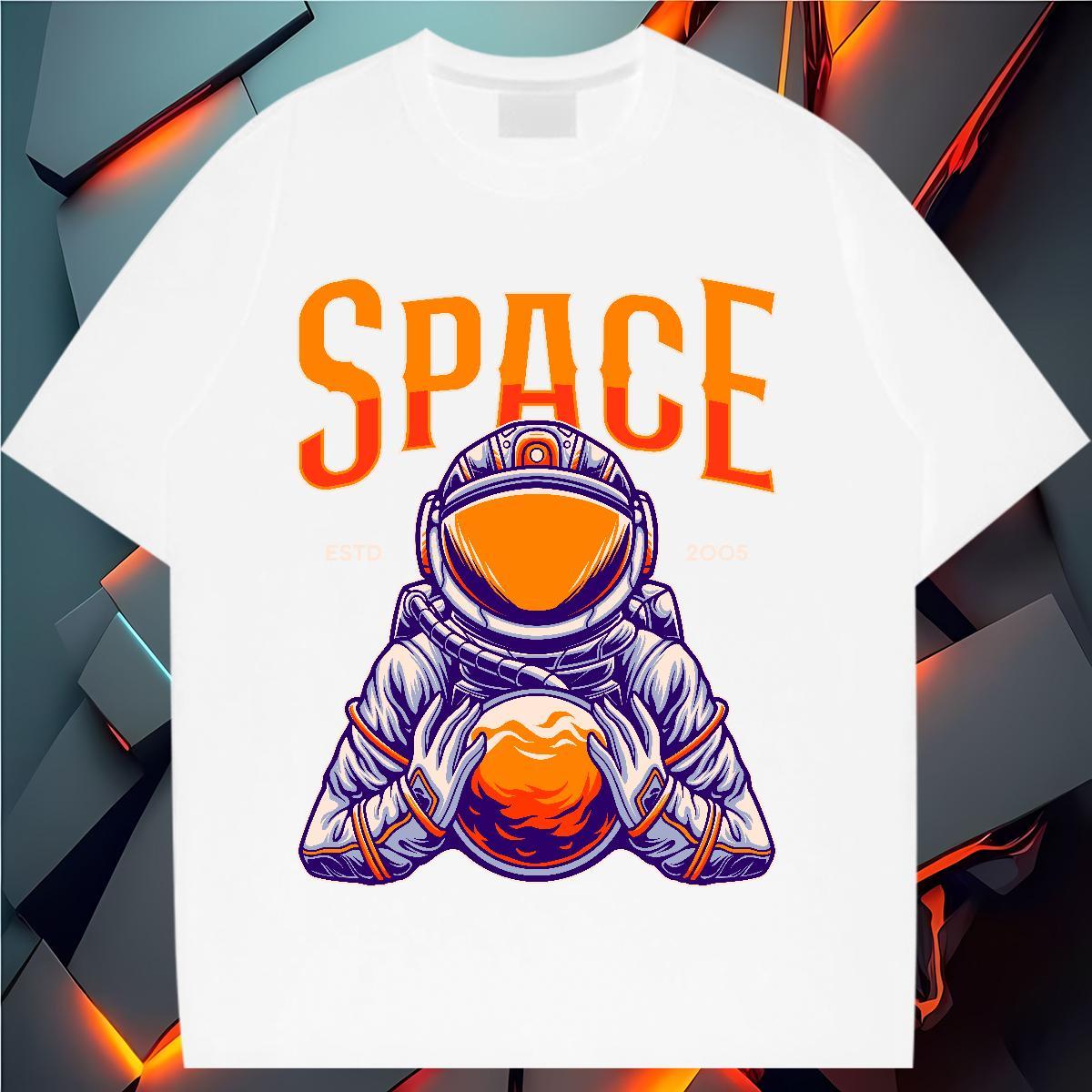 Designer Nice Tshirt for Man Woman 230g Cotton cosmonaut Sport T Shirts Women Crew Neck Anime Top Shirts
