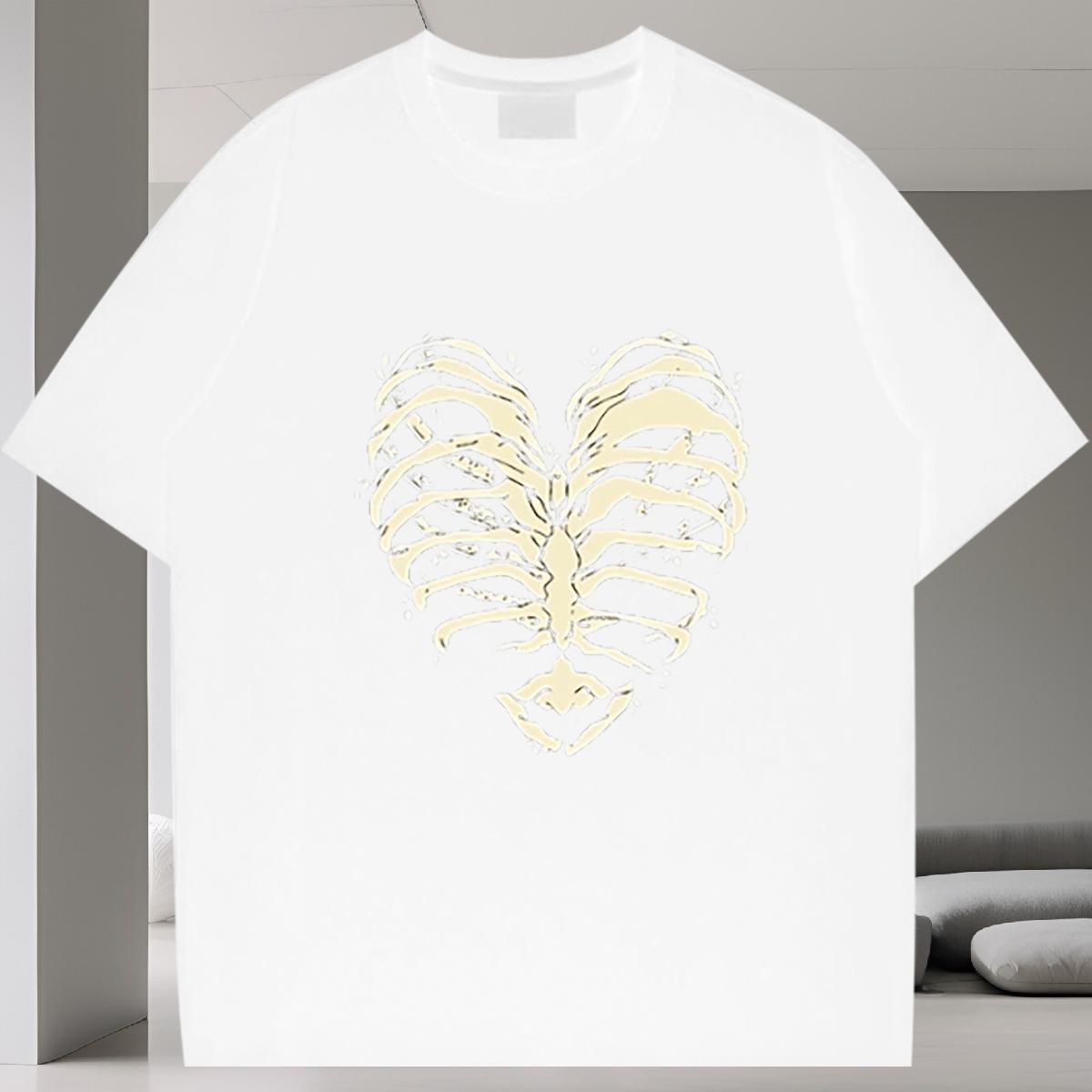 Comfortable T-Shirts 230g Pure Cotton skull Sport Customized Print Breathable Crew Neck Couples T Shirts 2024 Designer Tees