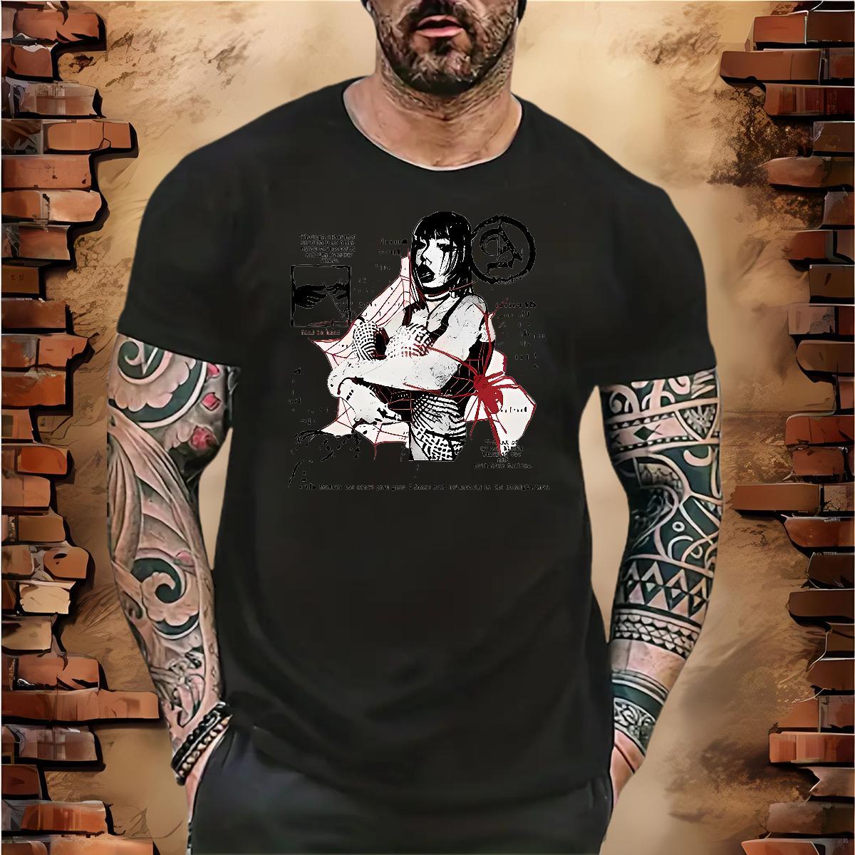 Cool T shirt 230g Pure Cotton spider Sport Oversized Breathable Short Sleeve Men Tshirts Fashion Casual Tees Shirts
