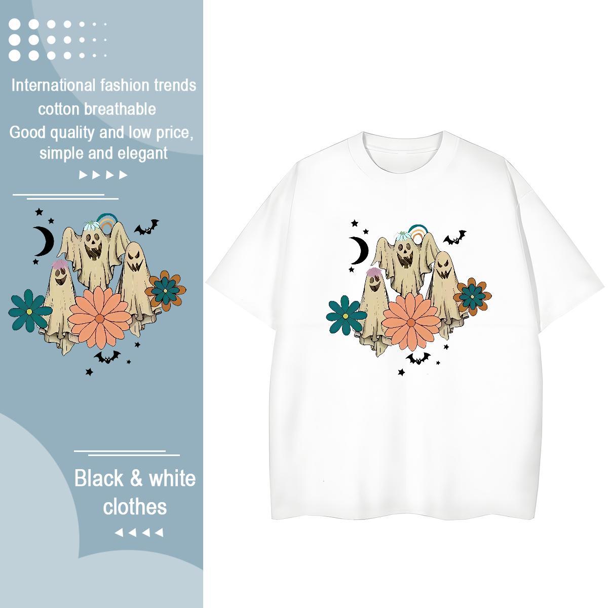 Lady Woman Tshirt 230g 100% Cotton demon Beach T shirt Breathable Soft Plus Size Custom Clothes
