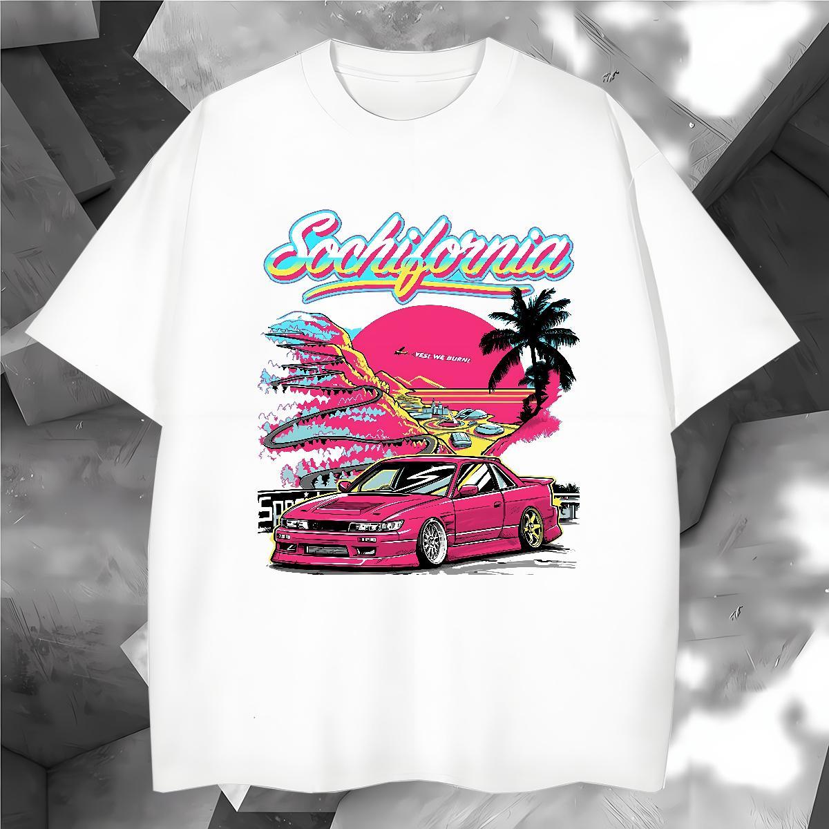 Designer Mens T Shirts 230g Pure Cotton beach Summer Casual Floral Print Short Sleeve Soft Tshirt for Man Woman Fashion New Tees