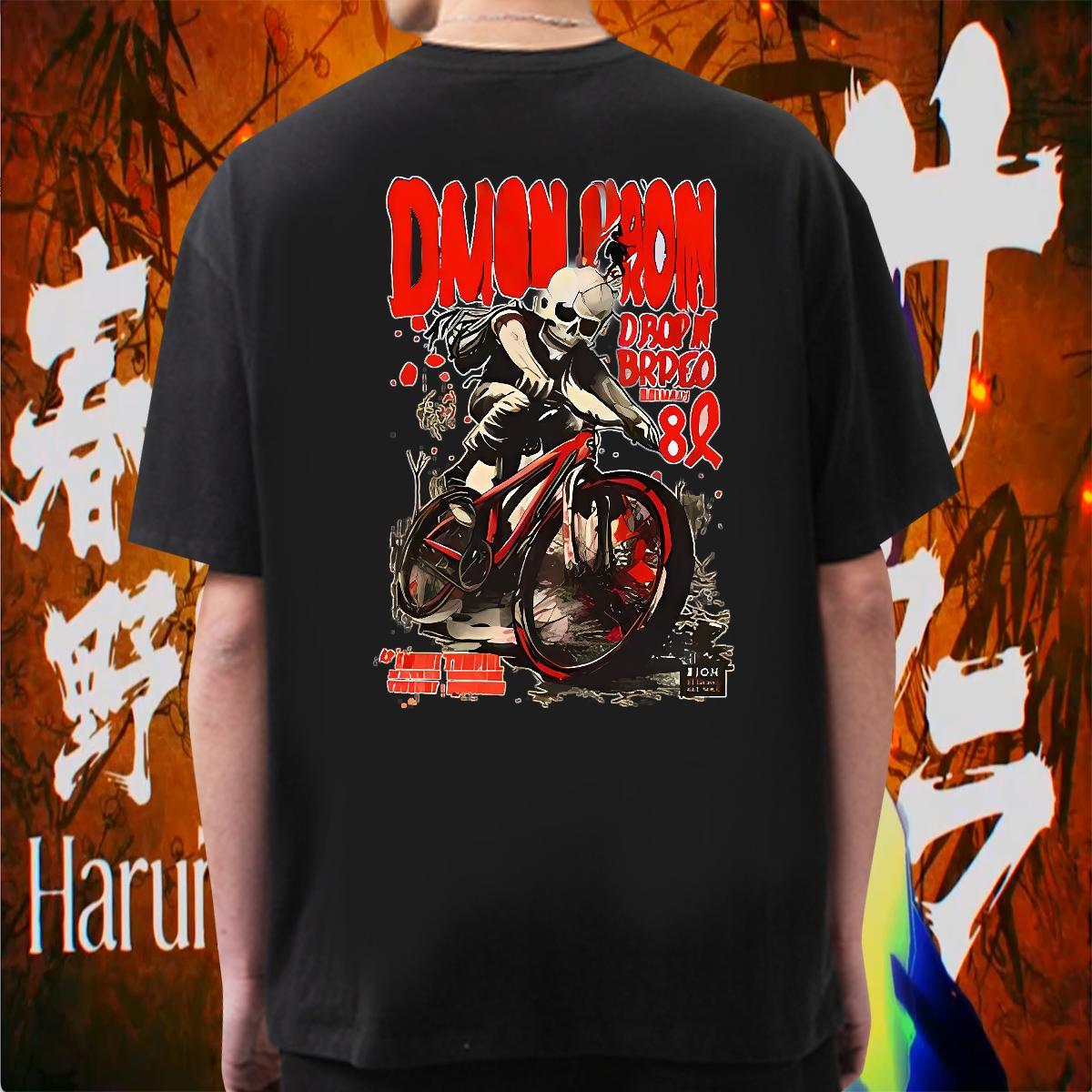 Popular Men T Shirts 100% Cotton 230g skull Beach Custom Big Size Pure Cotton Men Tshirts 2024 New Tops