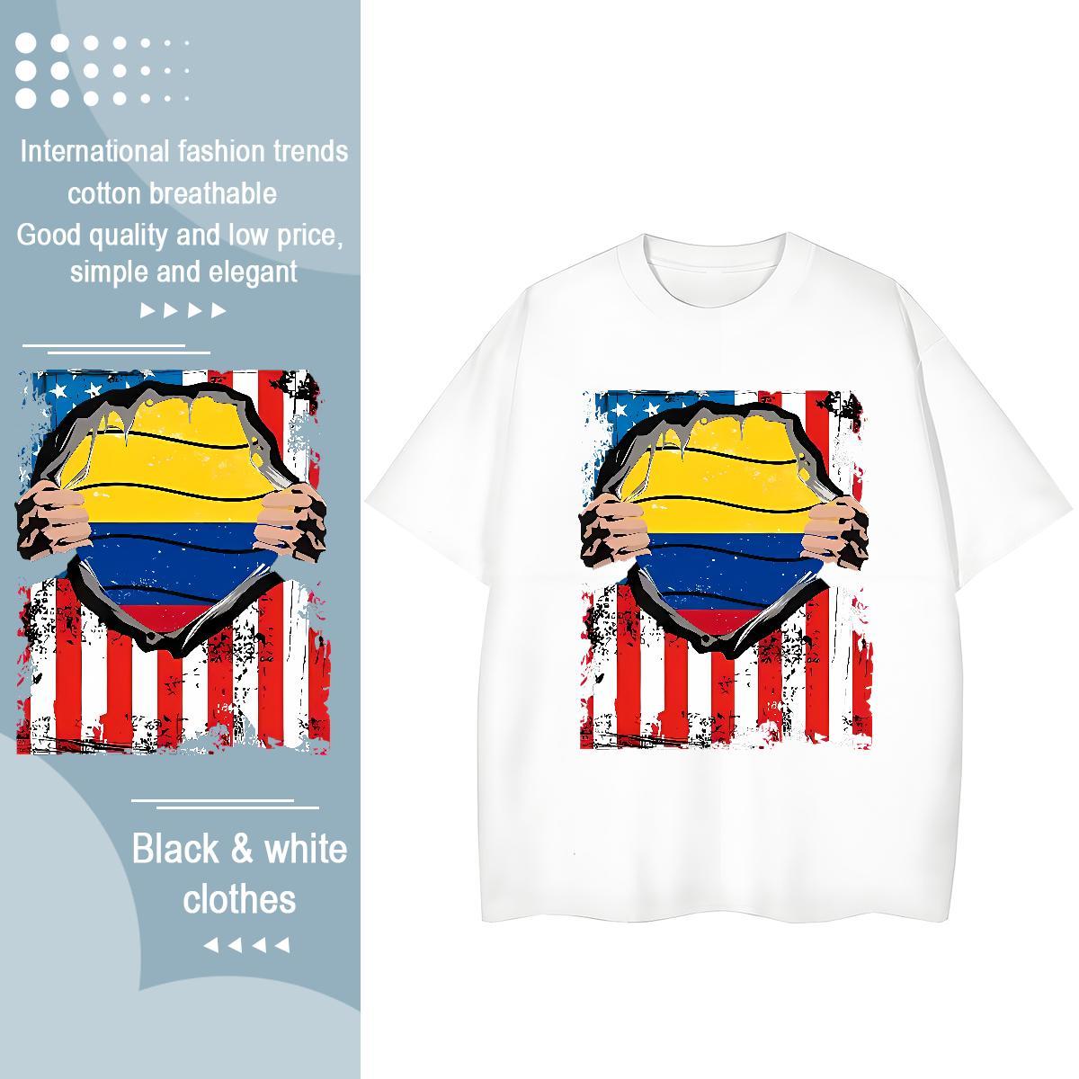 Wholesale Tshirt for Man Woman 230g 100% Cotton icon Casual T shirt O-Neck Short Sleeve DIY Printed Tee Shirt
