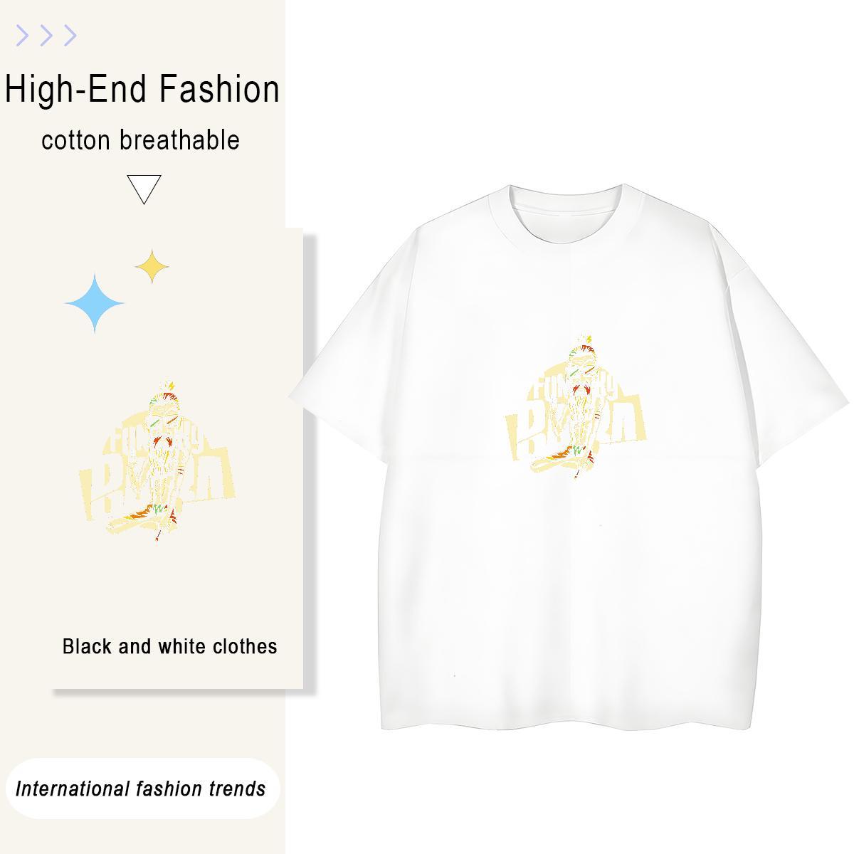 Brand Women Tshirts 100% Cotton 230g icon Daily Wear Womens T Shirts Round Neck Short Sleeve Black White Top Tees