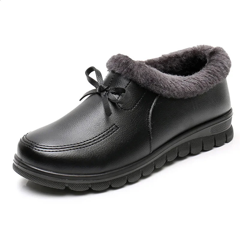 Spring and Autumn Womens Fashion Pump Shoes Womens Genuine Leather Wedge Single Casual Shoes Mother High Heels 240823