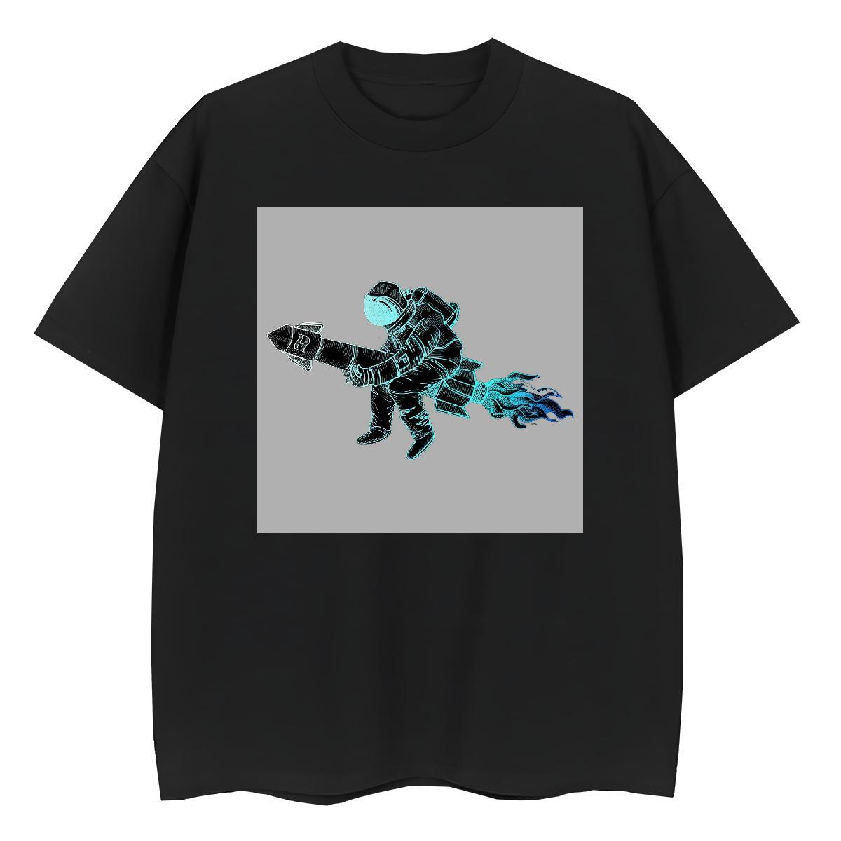 Loose Unisex Tshirts 230g Pure Cotton universe Daily Wear T-Shirts for Women Short sleeve Soft Custom Print Oversized Tee Shirt
