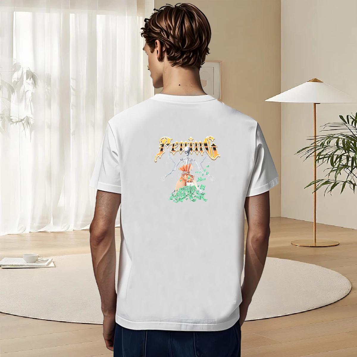 Comfortable Men T Shirts 100% Cotton 230g skull Sports Casual Customized Print Breathable Short Sleeve Men Tees Designer Fashion Clothings