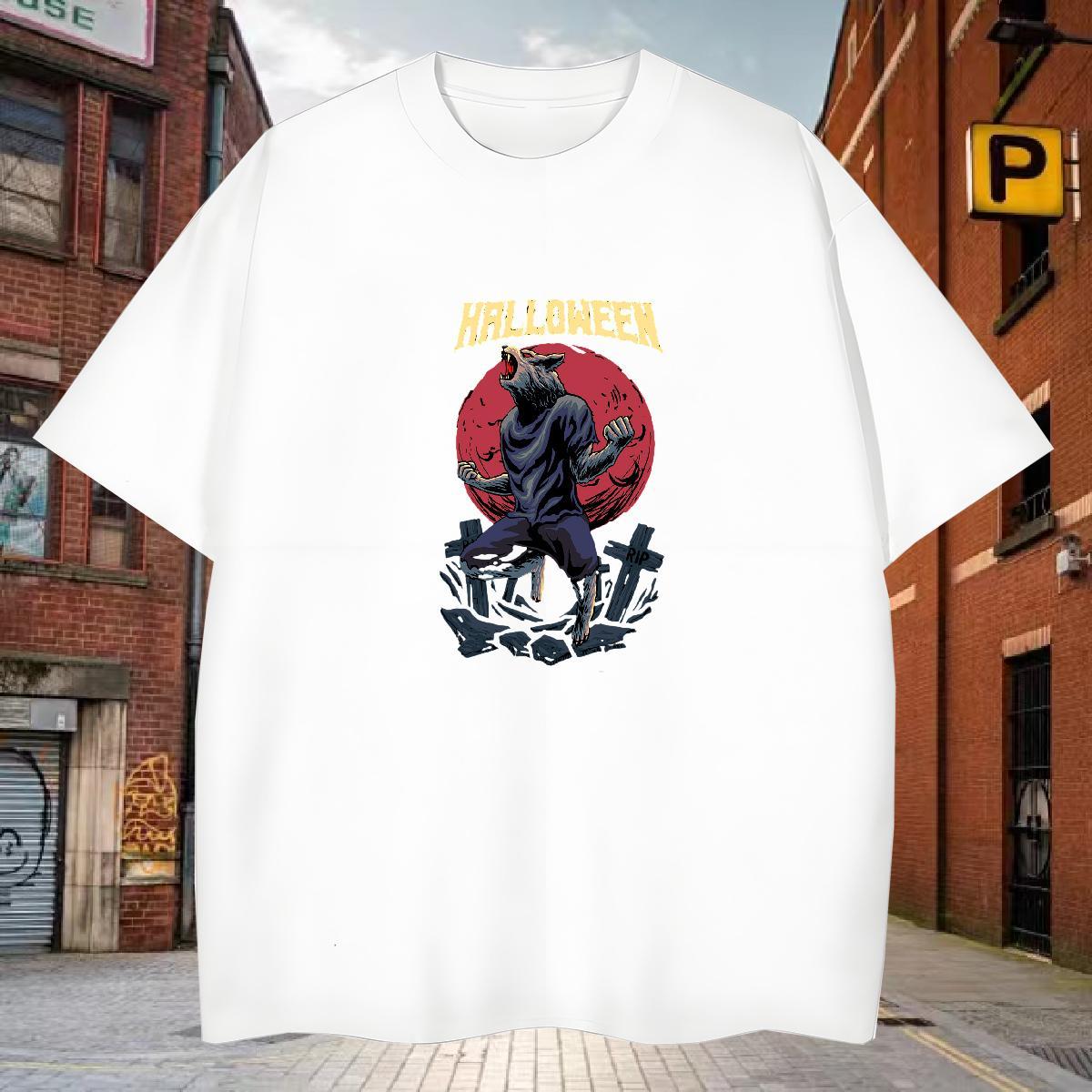 Brand T-Shirts for Men 100% Cotton 230g skull Hip Hop Skull Short Sleeve O-Neck Men Clothes T-Shirt 2024 Designer Tops Tees