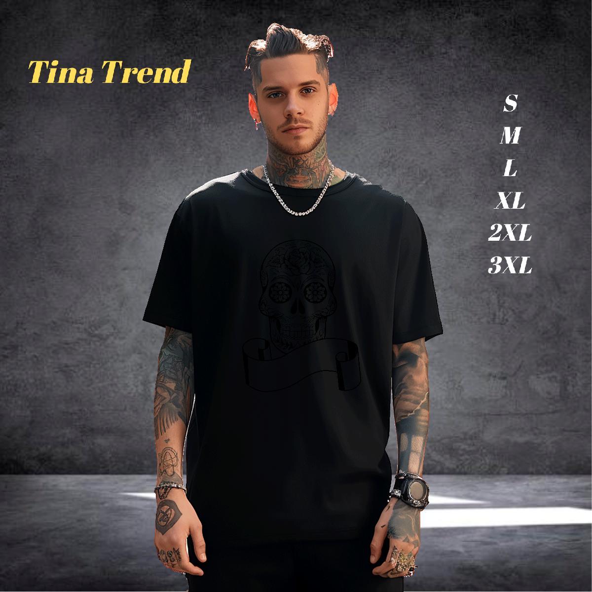 Wholesale Mens T Shirts 230g 100% Cotton skull Casual Beach Oversized 4XL Round Neck Short Sleeve Men Tops Tees Designer Polos