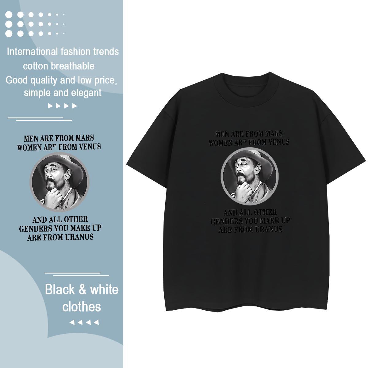 Loose Fit Men T Shirts 230g Cotton letter Anime Printing Street Oversized 3XL 4XL Crew Neck Mens Tshirts 2024 Designer Tops Tees