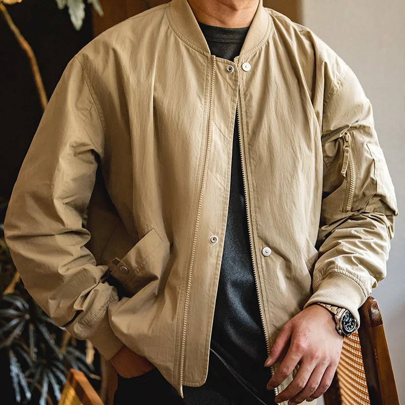 Maden MA 1 Jacket for Men Flight Bomber Khaki Vintage Short Coat High Quality Streetwear Winter Unisex Couple Coats 240824