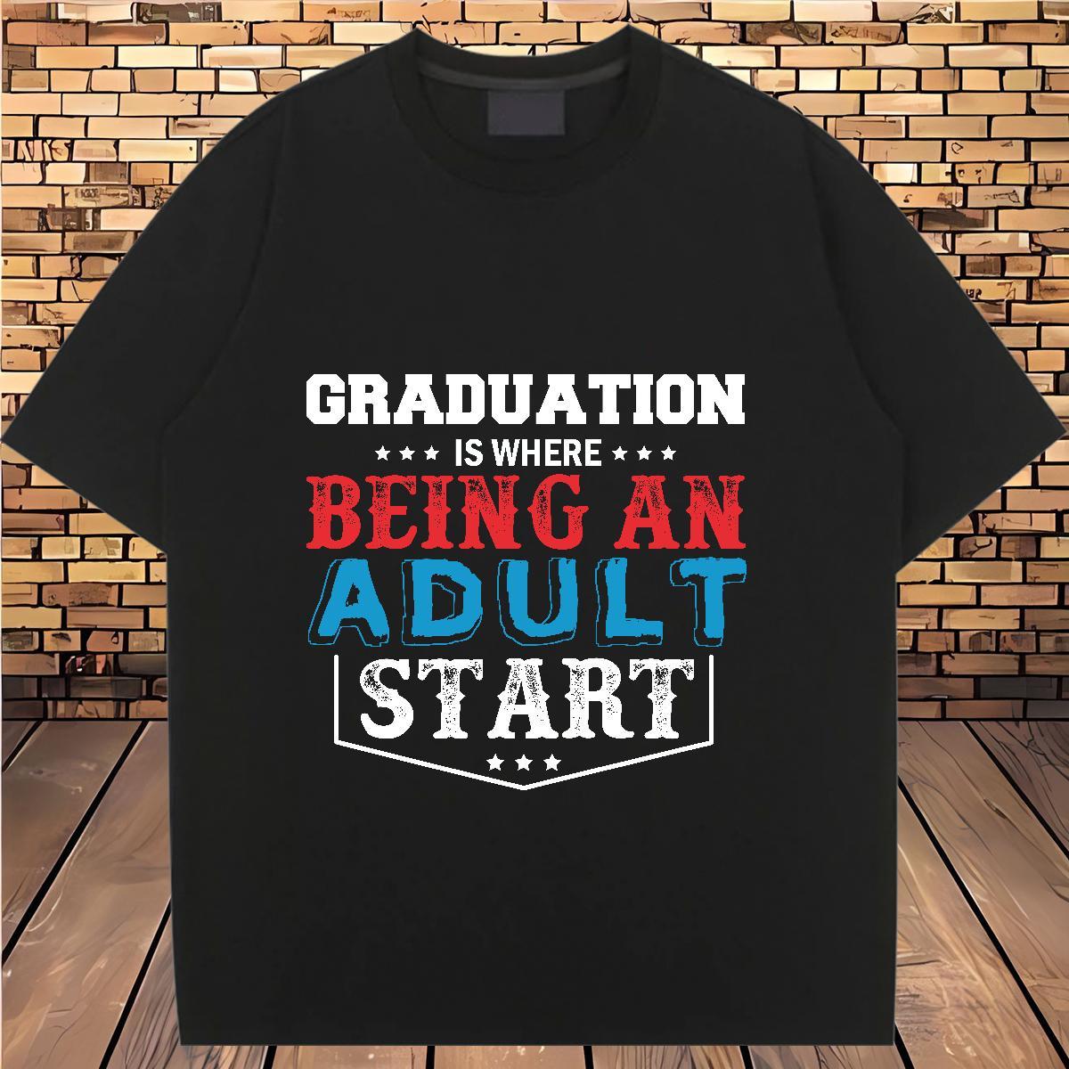 Unisex Women Tshirts 100% Cotton 230g Graduation Hip Hop Street T-Shirts for Women Crew Neck Breathable Custom Print Plus Size Tee Shirt