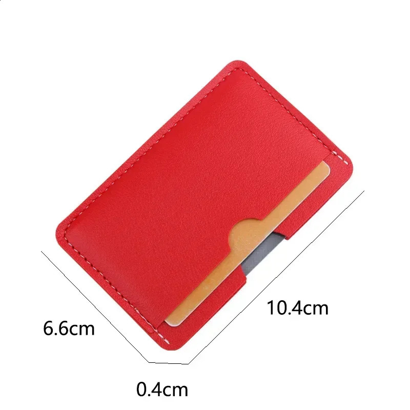 3 Card Slots Ultra-thin ID Credit Card Holder Card Wallet PU Leather Drivers License Cover Bank Cards Case Student Meal Wallet 240824