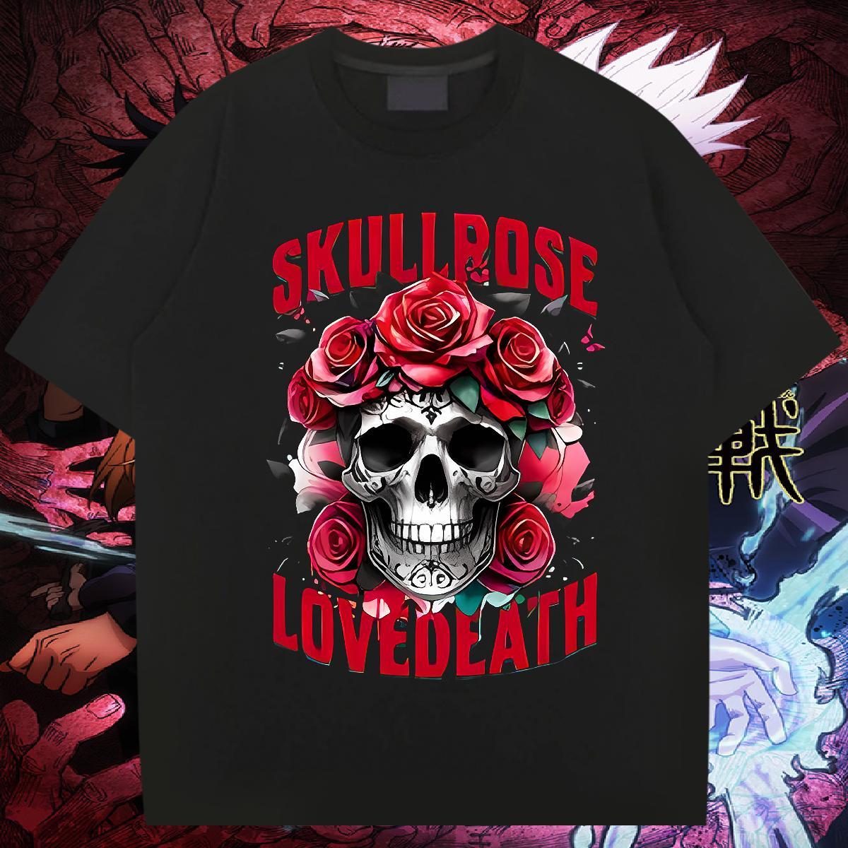 Popular T shirt 230g 100% Cotton skull Beach Custom Big Size Breathable Short Sleeve Tshirt for Man Woman Classic Tops