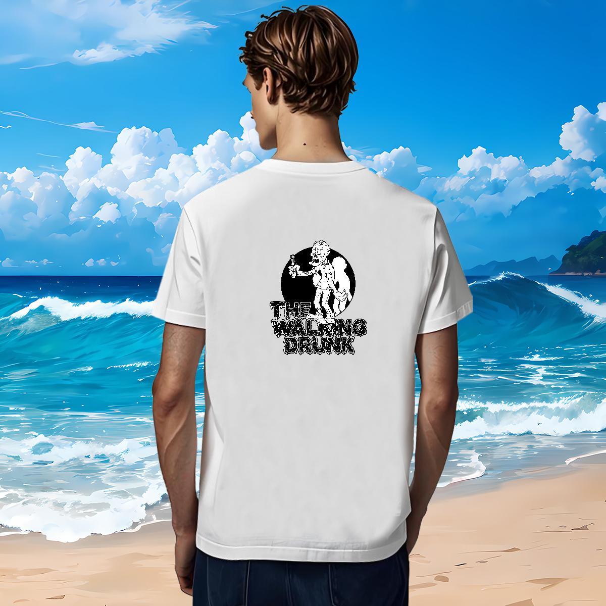 High Quality T Shirts Men 230g 100% Cotton skull Daily Outfit Custom Printing Breathable Short Sleeve Mens Tshirts New Tees