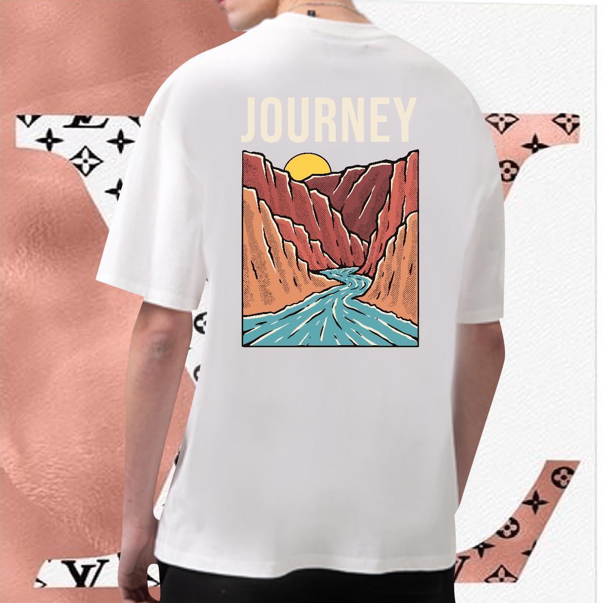 Wholesale Man T Shirts 230g Pure Cotton mountains Outdoor DIY Anime Breathable Men Tops Tees Fashion Top Tees