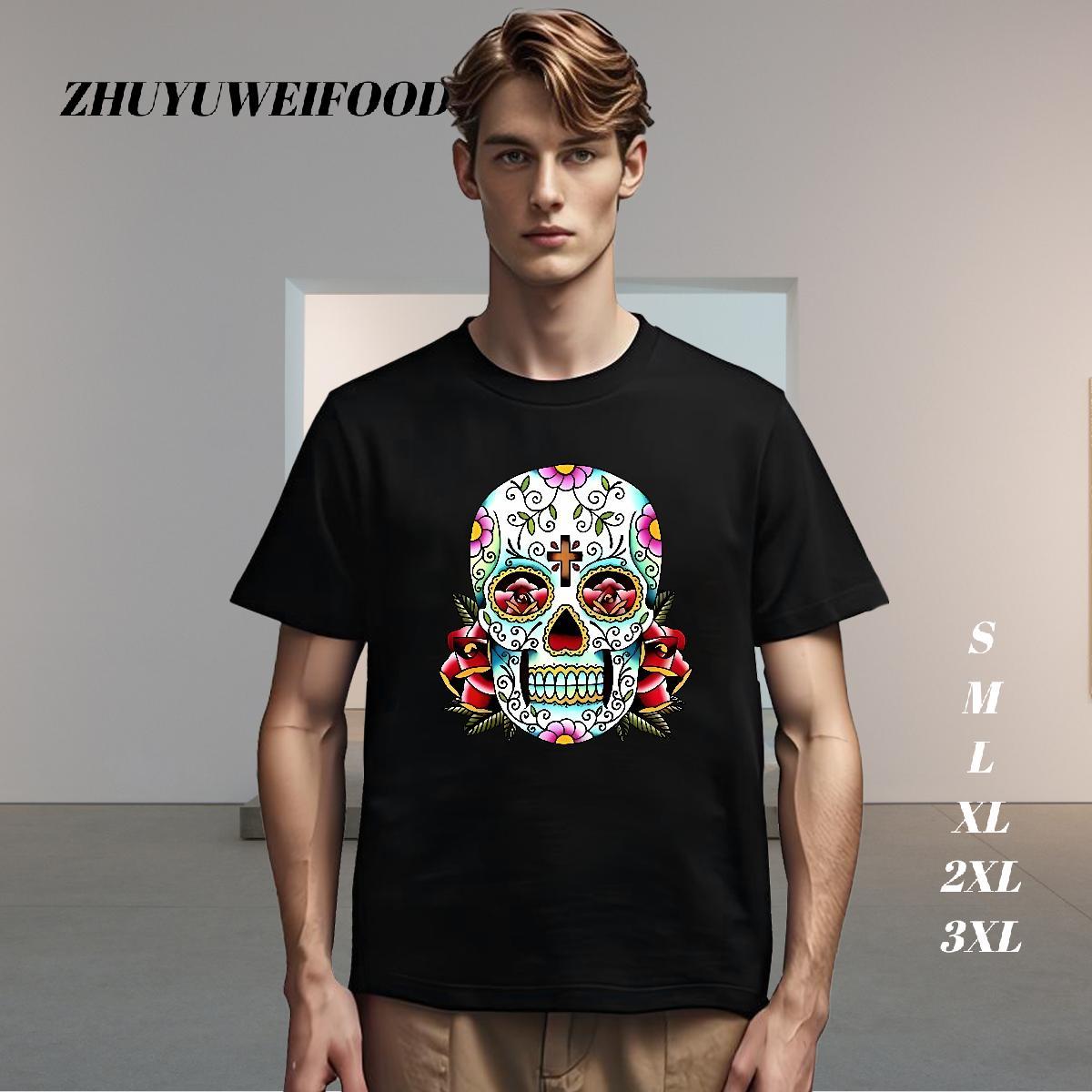 Free Shipping T-Shirts 100% Cotton 230g monster Outdoor Customized O Neck Short Sleeves Mens Tshirts 2024 DIY Tops Shirt