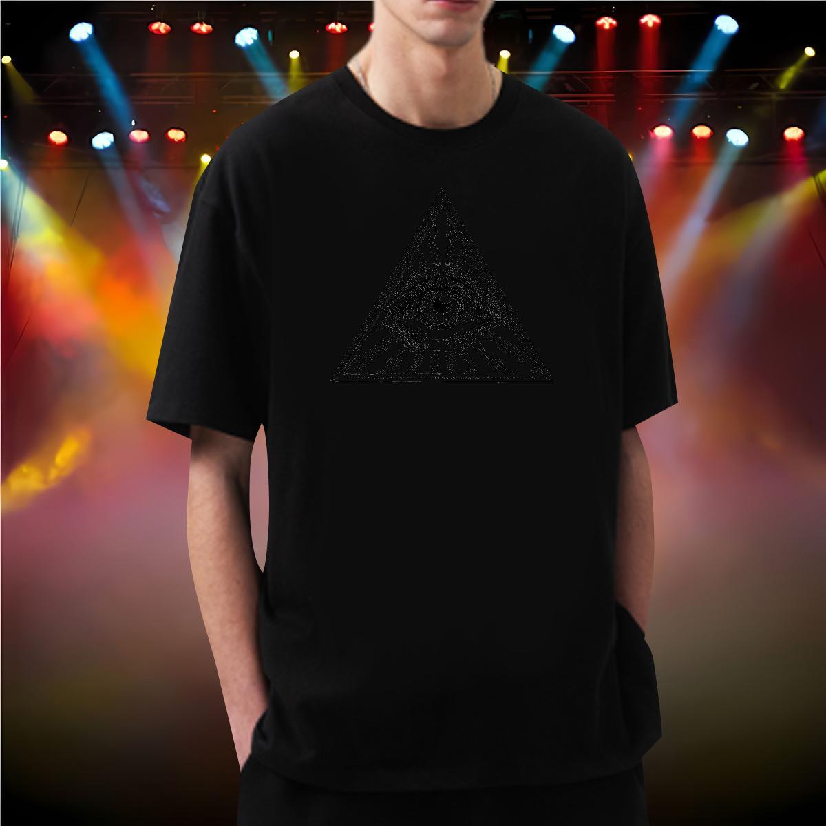 Classic Man T Shirts 230g 100% Cotton eye of the devil Sports Casual Cartoon Print Breathable Soft Mens Tshirts 2024 Top Tees