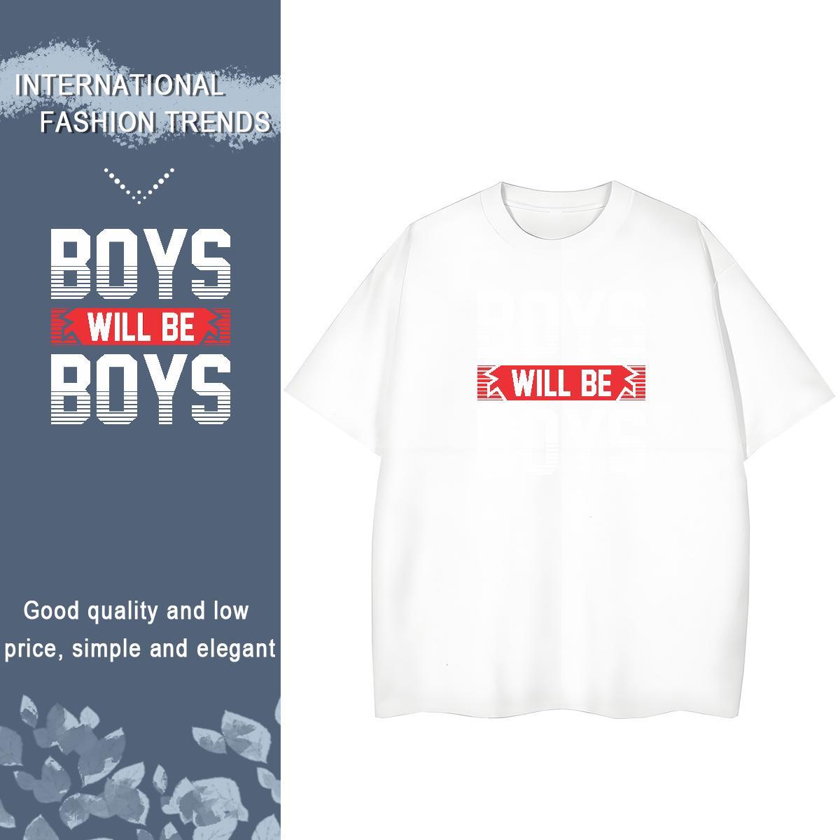 Unisex T Shirts Men 100% Cotton 230g letter Casual Daily Wear Customized Print Breathable Short Sleeve Couples T Shirts 2024 Summer Clothes