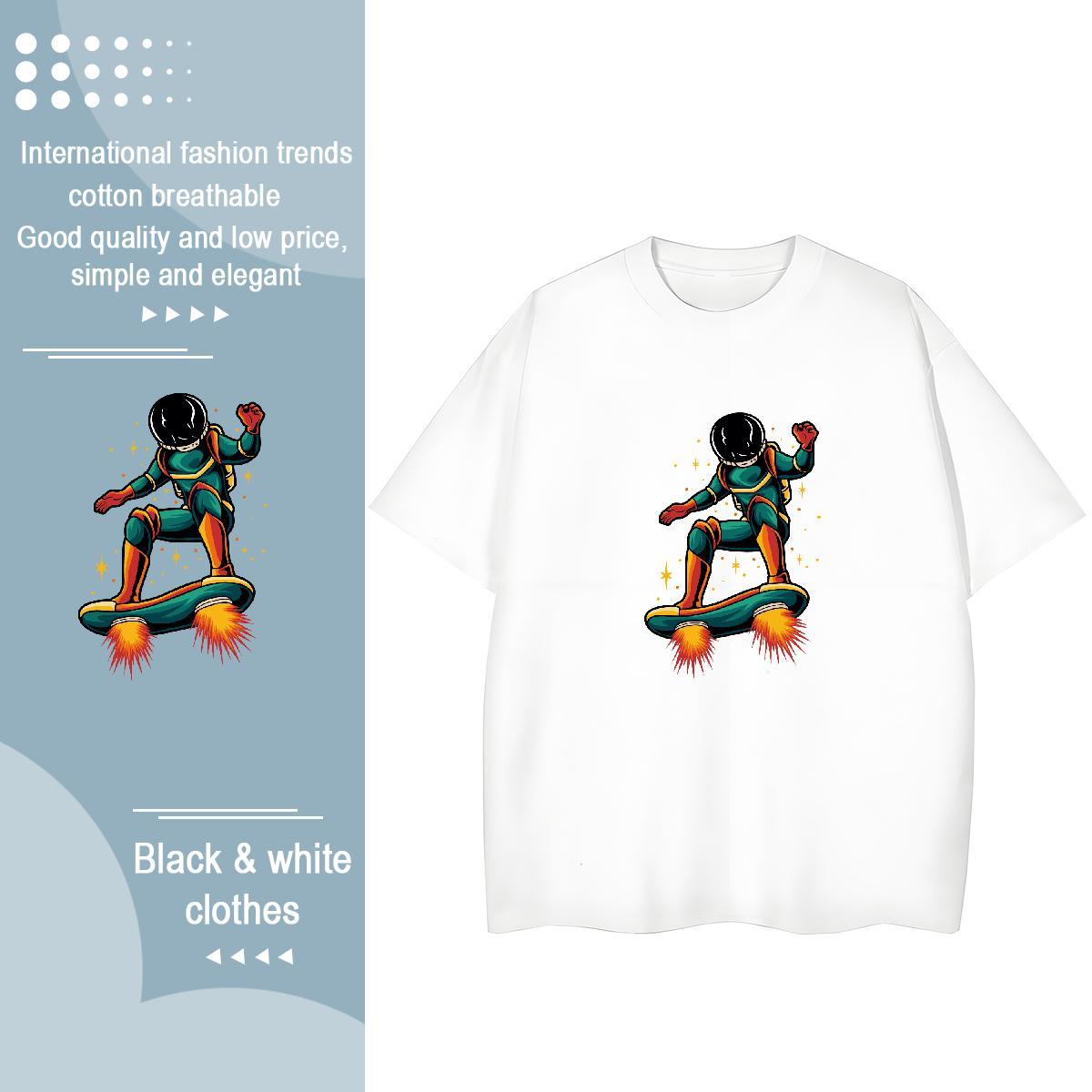Unisex Womens Tshirts 230g 100% Cotton universe Casual Womens T Shirts Comfortable Plus Size Custom Tops