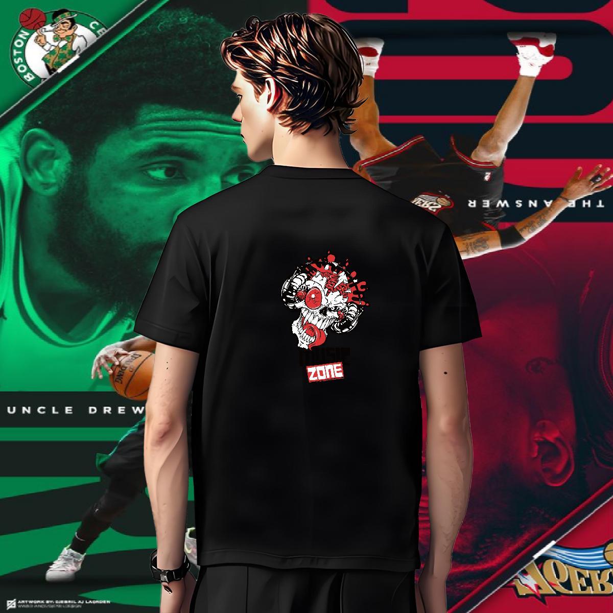 High Quality T shirt 230g Pure Cotton skull Anime Printing Street DIY Printed Breathable Short Sleeve Couples T Shirts Classic Tops Tees