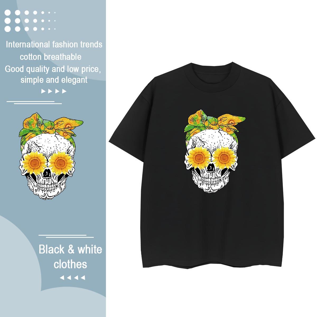 High Quality Mens T Shirts 230g 100% Cotton flower High Street Hip Hop DIY Logo Oversized Breathable Short Sleeve Mens Tshirts Brand Polos