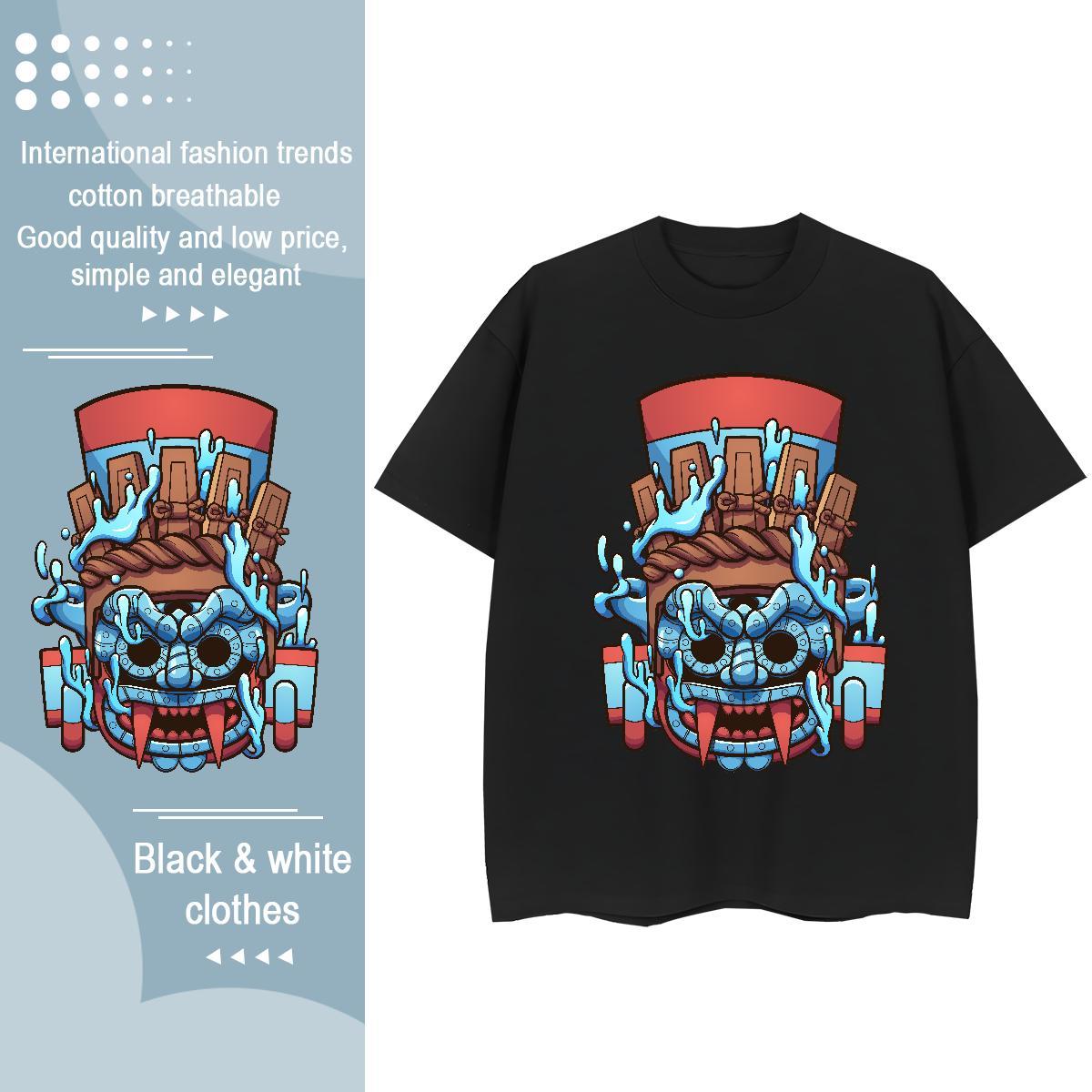 Popular Womens Tshirts 100% Cotton 230g scare Home Outdoor T shirt Breathable Short Sleeve Customized Print Polos