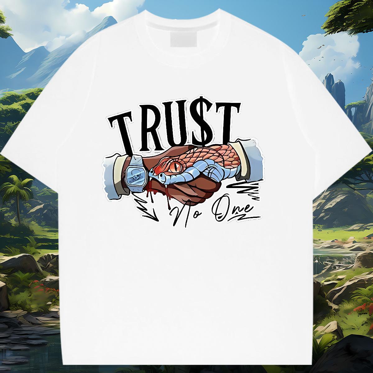 Lady Women Tshirts 100% Cotton 230g trust Beach Womens T Shirts Breathable Soft Custom Printed Clothings