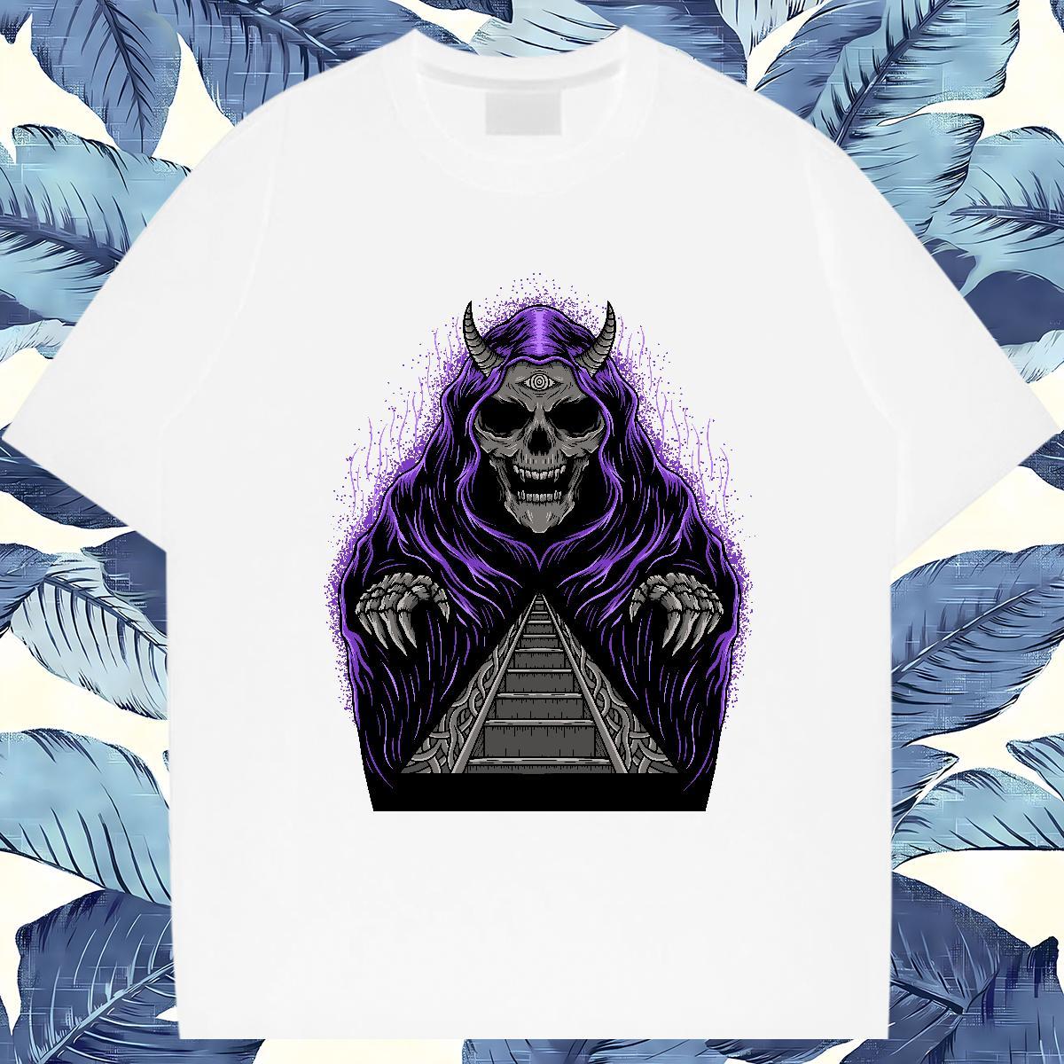 Cool Design Men T Shirts 100% Cotton 230g skull Casual Anime Breathable Men Tees Designer Tops