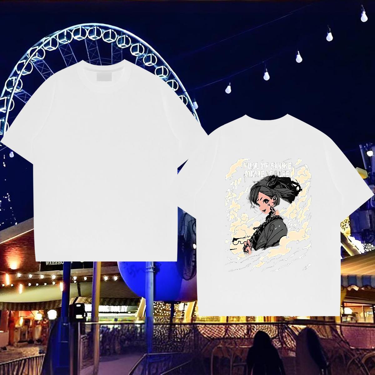 Cool Mens T Shirts 230g 100% Cotton portrait Street Oversized 4XL Breathable Soft Couples T Shirts Classic Tees Shirts