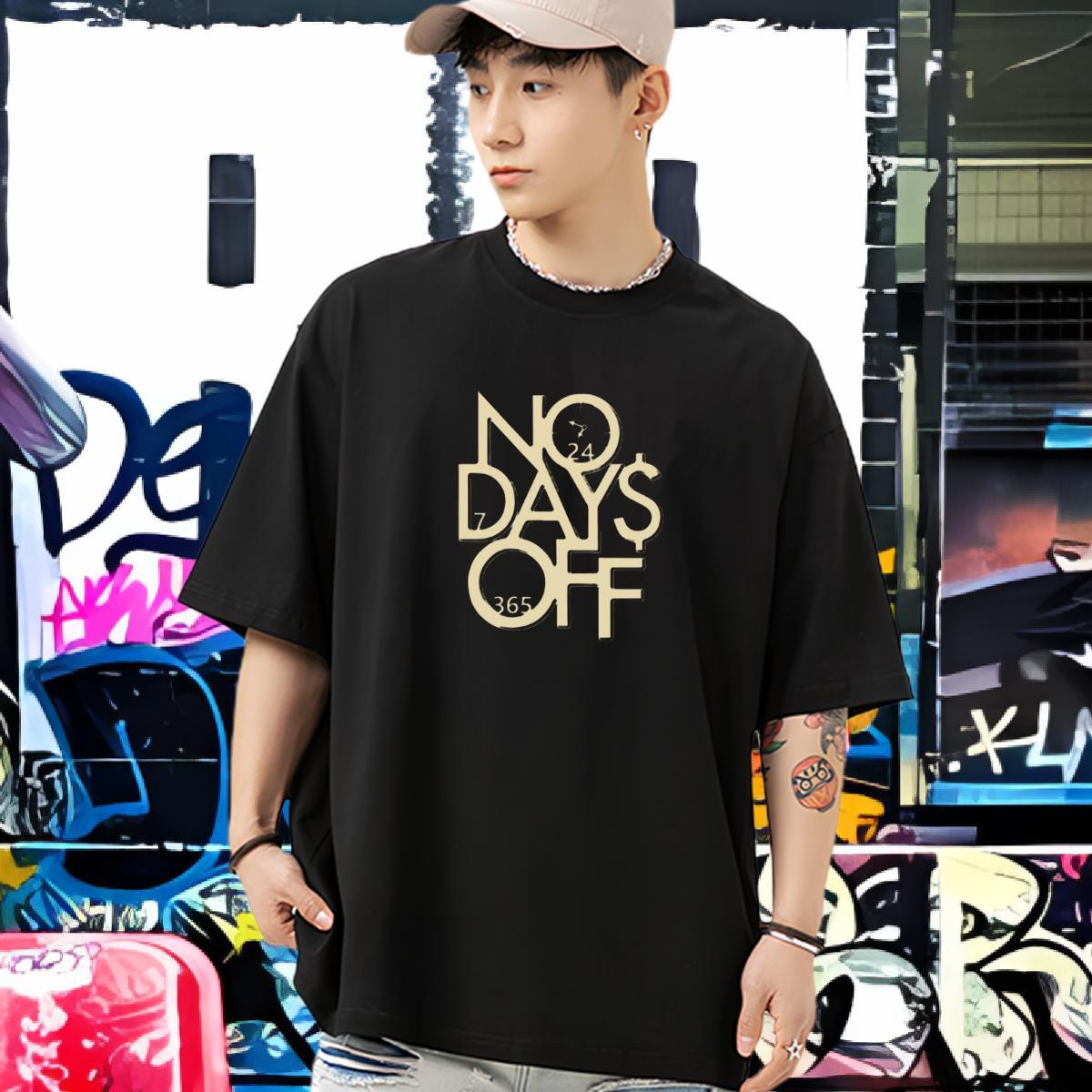 Unisex T Shirts Men 100% Cotton 230g letter Daily Wear DIY Printed O-Neck Short Sleeve Men Tshirts 2024 New Tees Shirts