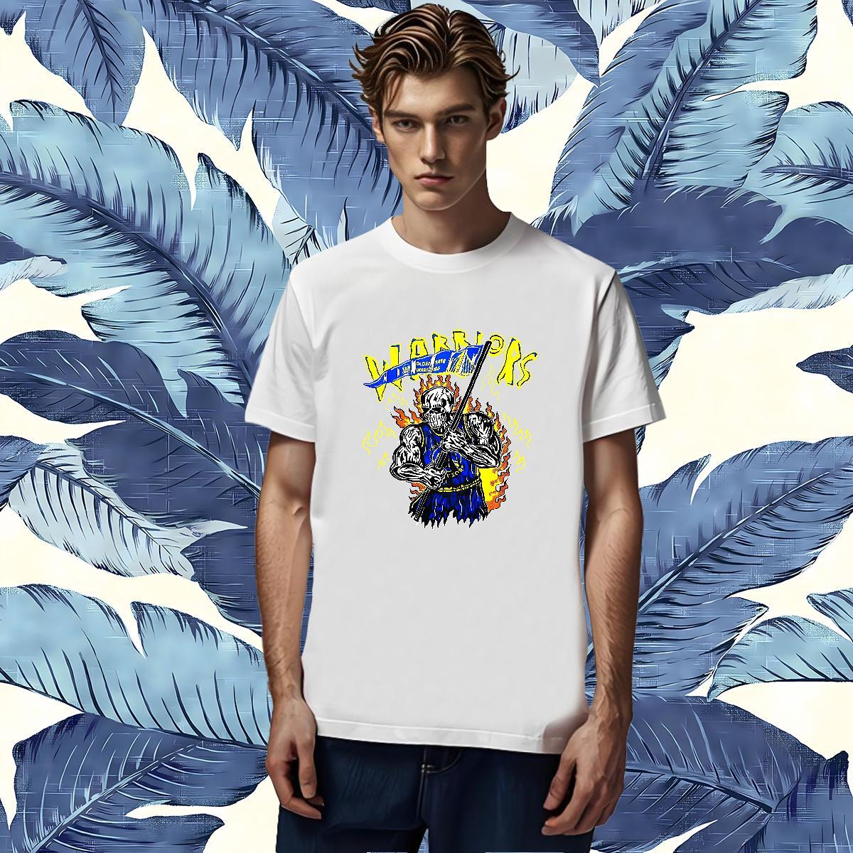 Loose T-Shirts for Men 230g 100% Cotton skull Daily Wear Custom Cartoon Breathable Crew Neck Mens Tshirts New Arrival Polos