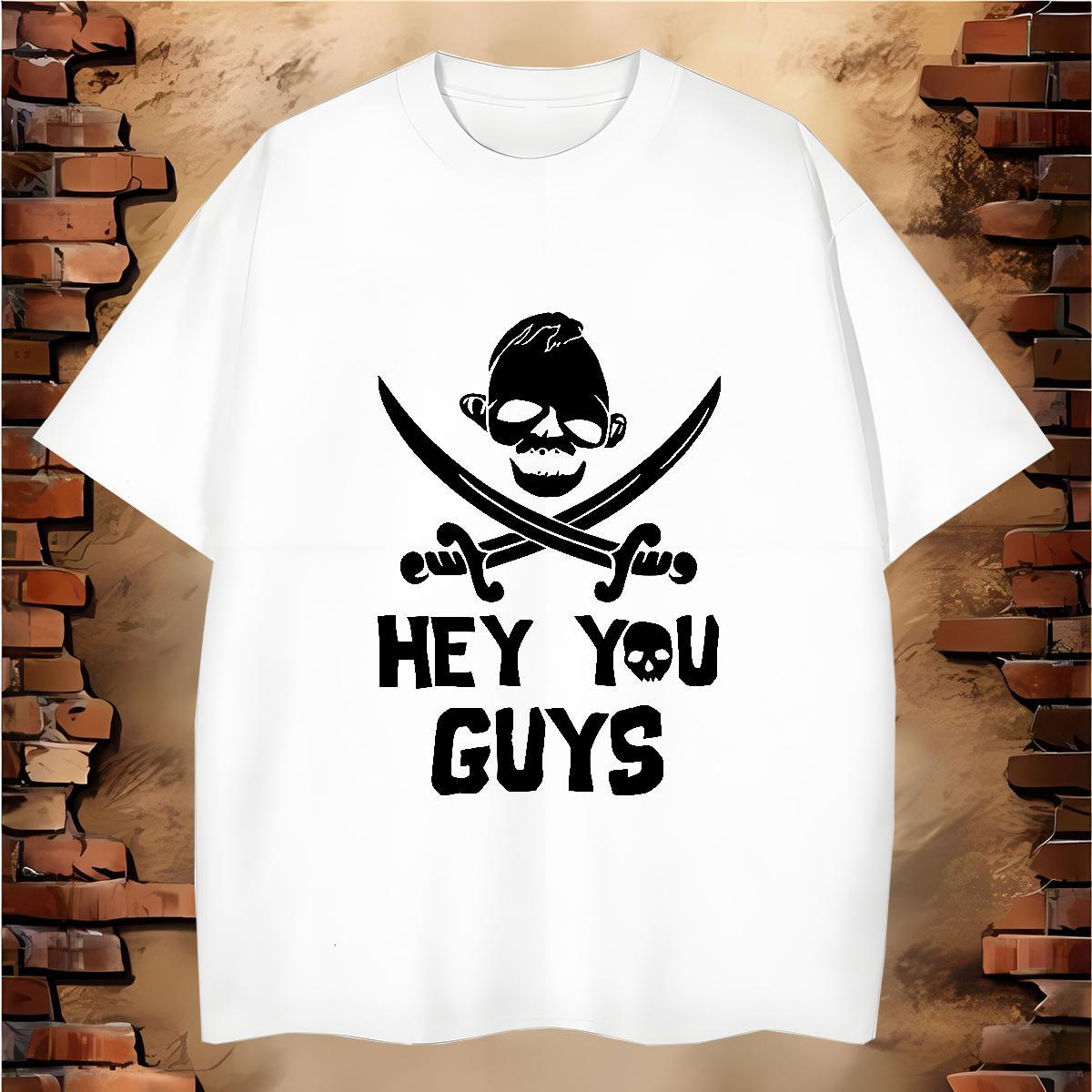 Classic T-Shirts for Men 230g Pure Cotton skull Casual Anime Print Round Neck Short Sleeve Men Tshirts 2024 Designer Tee Shirt