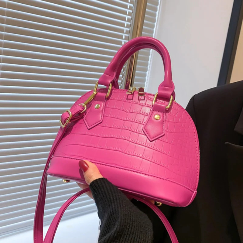 Women Shell Bag Print Leather Handbag And Purses Female Shoulder Bags Clutch Classic Lady Top Handle 240824