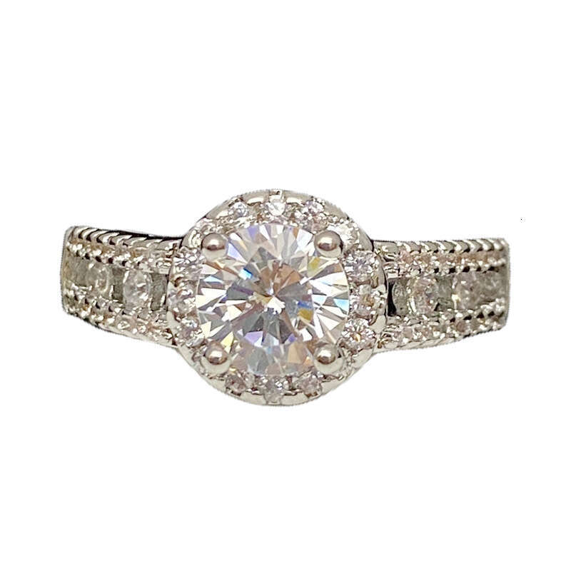 2024 INS Sale Top 925 Sterling Silver Diamond Luxury Big Wedding Band Rings Luxury Rings Set for Bridal Women Engagement Finger Party Gift Designer Je