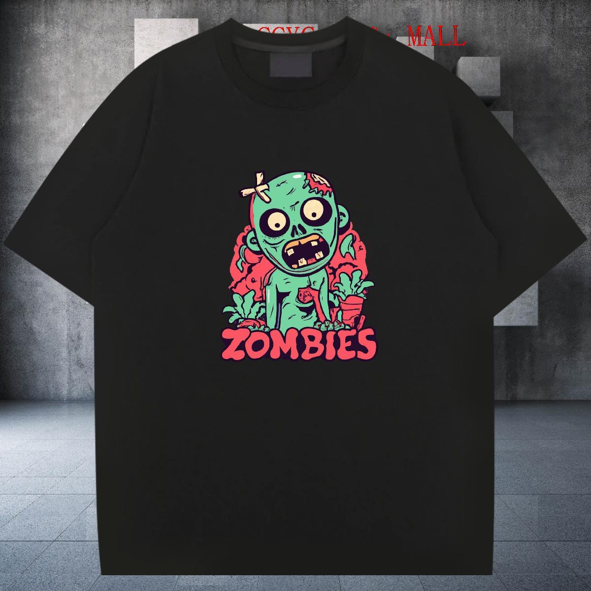 Wholesale Man T Shirts 230g 100% Cotton skull Sport White Plus Size Pure Cotton Mens Tshirts 2024 Tees Shirts