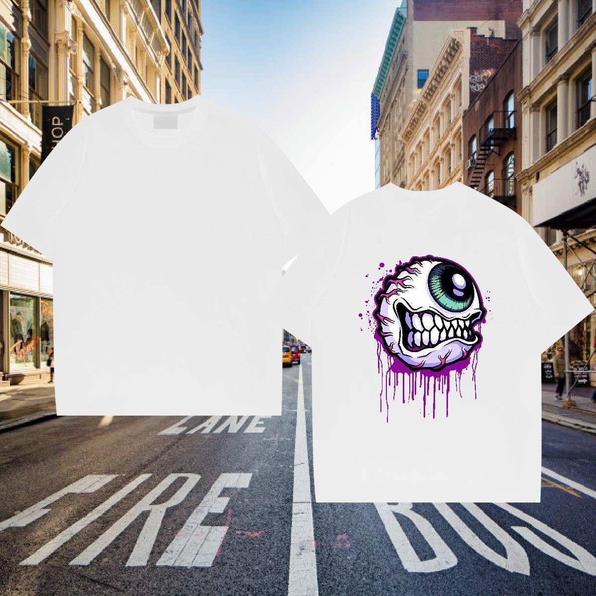 Soft Man T Shirts 230g Pure Cotton ET Casual Beach Custom Cartoon Breathable Short Sleeve Tshirts New Designer Tops Tees