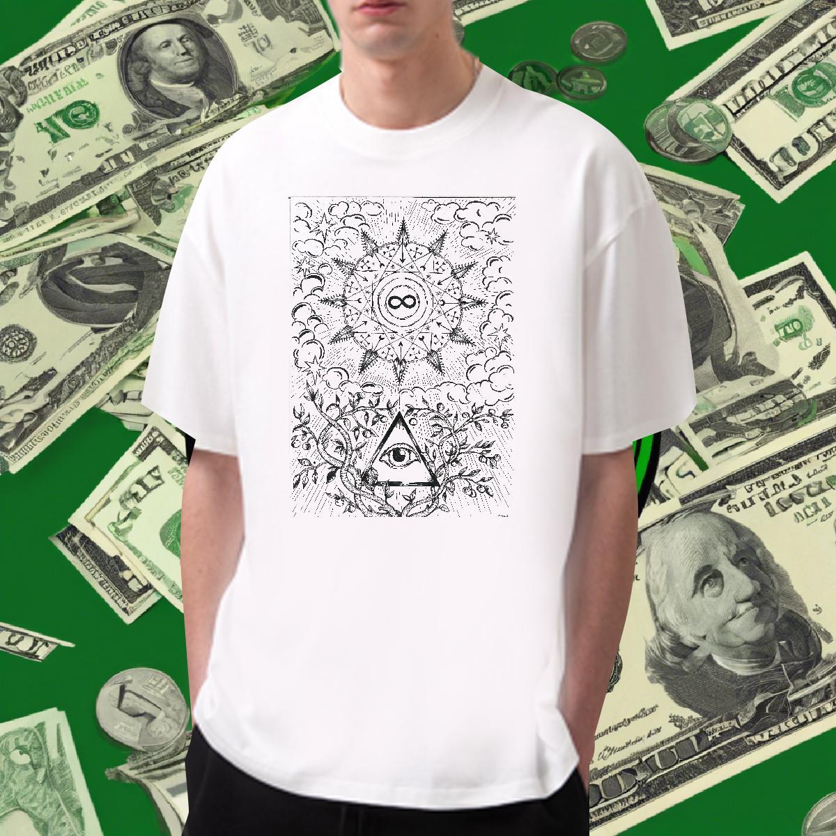 Free Shipping T-Shirts 230g 100% Cotton eye of the devil Street Casual Floral Print Breathable Short Sleeve Tshirt for Man Woman Designer Clothings