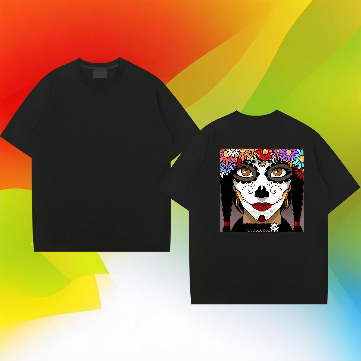 Classic T Shirt For Man 100% Cotton 230g portrait Sport Anime Print Breathable Tshirt for Man Woman DIY Customized Clothes